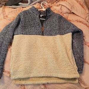 Blue & White Quarter Zip Sweater